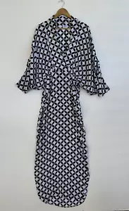Single White Female SWF Plunge Dress 100% Rayon Size L - Picture 1 of 24