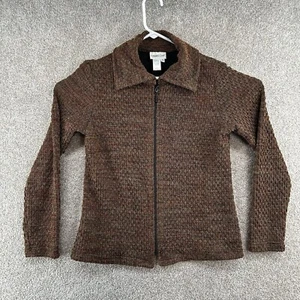 Coldwater Creek Women's Jacket Size Small Brown Long Sleeve Full Zip Collared - Picture 1 of 10