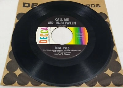Burl Ives "Call Me Mr. In-Between / What You Gonna Do Leroy?" 1962 31405 Record - Image 1 of 3