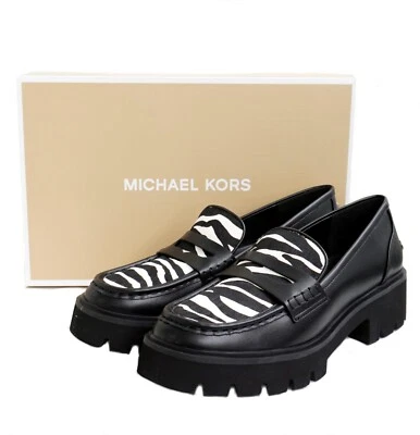 Michael Kors Zapatos Zapatillas Bailarina Holland Lug Mocasín Becerro Talla 37.5 Nuevo Foto 1 de 4