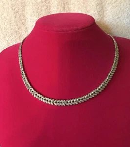 $3,000 1.60CT NATURAL WHITE DIAMOND CLUSTER LAYERED LEAF NECKLACE .925 SILVER - Picture 1 of 4