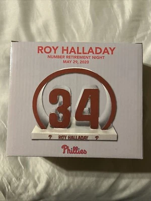 Roy Halladay Phillies #34 Number Retirement Night Statue New In Box SGA - Image 1 of 4