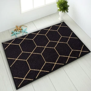 Kitchen & Bathroom Mat, Hexagon Geometric Design, 19.5''X32''  - Picture 1 of 25