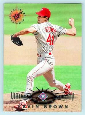 1995 Stadium Club Virtual Reality #215 Kevin Brown Rangers (Parallel) - Image 1 of 2