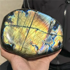 4.24LB Natural labradorite Figurines Quartz Crystal Reiki Gem Healing Mineral - Picture 1 of 16