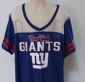 New York Giants NFL Teens Apparel Girls XL 15/17 Mesh Shirt - Picture 1 of 4