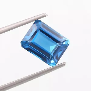 AAA Tormalina Blu Indicolite Naturale Sciolta Taglio Radiante Gemma 10x8 MM - Foto 1 di 6