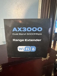 AX3000 WiFi 6 Range Extender Booster - Dual Band 2.4/5GHz, Gigabit Ethernet - Picture 1 of 5