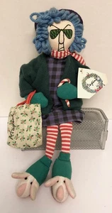 Hallmark Shoebox MAXINE Rag Doll Plush Christmas Candy Cane & Bag J Wagner - Picture 1 of 3