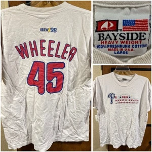 Zack Wheeler Philadelphia Phillies T Shirt M Fit 21x28 Bayside IBEW 98 Game Day - Picture 1 of 9
