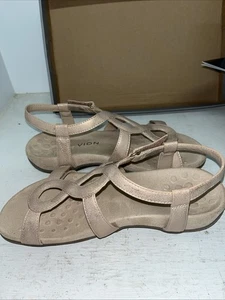 Vionic Jodie bequeme ergonomische flache Walking-Sandalen Größe 7 mit Karton - Bild 1 von 7