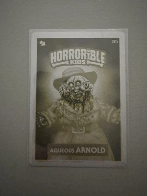 HORRIBLE KIDS Series 9 Printing Plate #287A Aqueous Arnold Yellow 1/1 Pingitore - Image 1 of 2