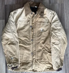 VTG CARHARTT CHORE JACKET MADE IN USA VINTAGE SIZE 44 QUILT LINED 1960s 70s - Picture 1 of 19