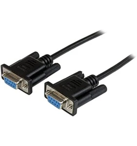 StarTech.com 1m Black DB9 RS232 Serial Null Modem Cable F/F - DB9 Female to Fema - Picture 1 of 7