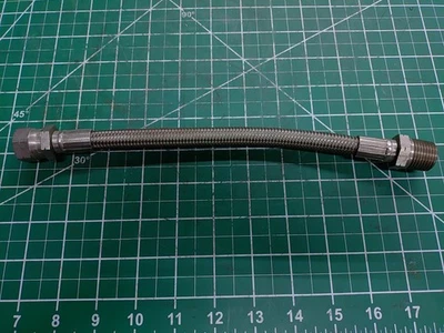 11" Steel Braided Hydraulic Hose 1/2-JIC to 1/2 NPT - Image 1 of 3