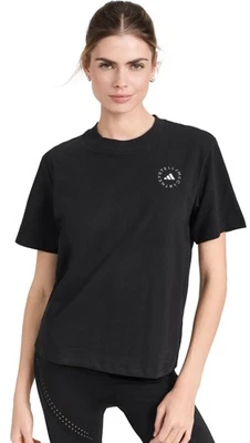 Camiseta para mujer TrueCasuals ropa deportiva regular, negra, M Foto 1 de 4