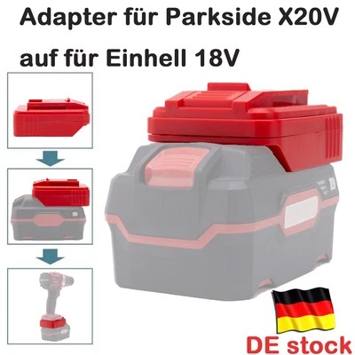 DEACKIMEI Akku-Adapter Konverter für Parkside X20V Li-ion Akku auf für Einhell 18V Geräte
