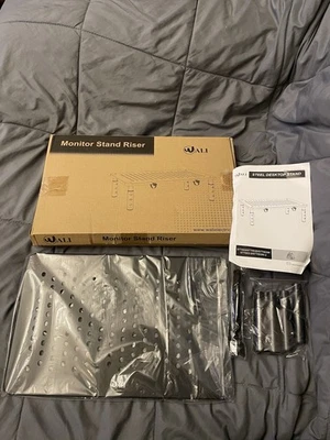 Wali STT003 Adjustable 3-Height Monitor Stand Riser for Computers, Laptop & More - Image 1 of 4