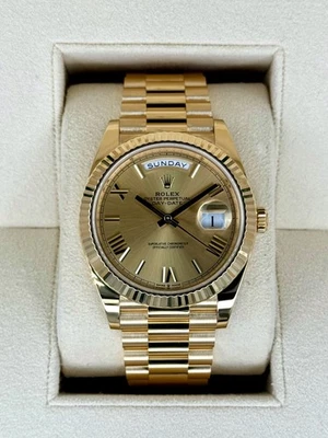 NUEVO 2025 Rolex Day-Date 40 mm 228238 Champagne esfera número romano Foto 1 de 4