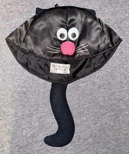 Vintage Hallmark Halloween Halloweenie Beanies 1985 Black Cat Hat ADORABLE TW1 - Picture 1 of 4