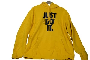 Nike Hoodie Herren Extra Large Gelb Just Do It Swoosh Logo Pullover Sweatshirt - Bild 1 von 12