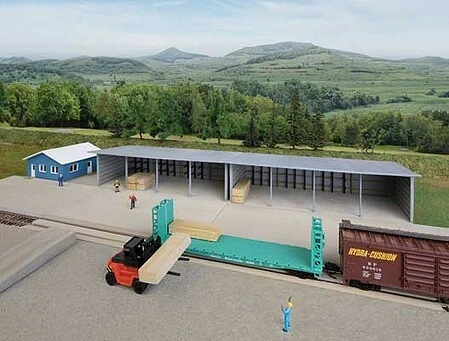 Walthers Cornerstone 933-3854 N Scale Modern Lumber Transload -- Kit - Image 1 of 1