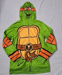Nickelodeon Teenage Mutant Turtle Michelangelo L 14/16 Hoodie Full Mask  - Picture 1 of 9
