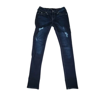 True Religion Stella Damenjeans niedriger Bund Skinny 28 28 x 31 dunkle Waschung - Bild 1 von 14