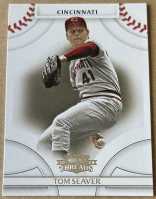 TOM SEAVER HOF 2008 DONRUSS THREADS Card #19 NM-MT Condition - Image 1 of 2
