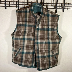 Enro Shirt Tales Men's Reversible Vest Size L Flannel/Wool/Nylon Vintage Large - Picture 1 of 7