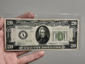 1934 $20 BOSTON FEDERAL RESERVE NOTE  - Picture 1 of 6