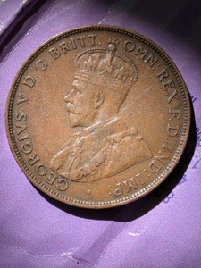 1924 Australia 1 One Penny High Grade - Picture 1 of 2