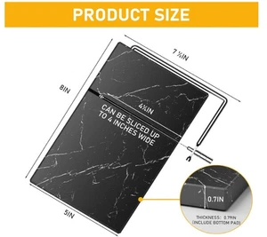 Heavy Duty Marble Cheese Slicer - 5" x 8" Cutter with 5 Replacement Wires Black - Bild 1 von 9