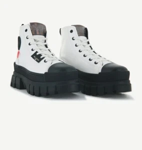 Botas de Combate Gruesas Blancas Palladium Revolt Hi Tx Para Mujer Talla 8 Nuevas En Caja - Imagen 1 de 8
