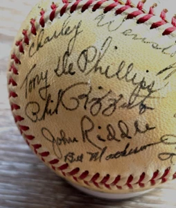 1940 Kansas City Blues Team Signed Wilson AA Baseball w/Pre Rookie Phil Rizzuto - Picture 1 of 15