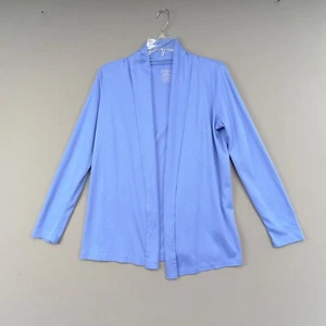 LL Bean Strickjacke Pullover Damen XS blau Supima Baumwolle vorne offen - Bild 1 von 6