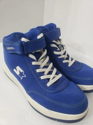 Zapatos Starter Pro azules de caña alta atléticos con cordones de cuero para hombre (talla 11,5) en muy buena condición  Foto 1 de 4