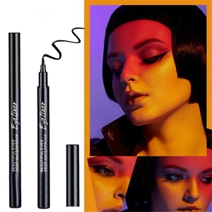 Thin Black Liquid Eyeliner Waterproof Long Lasting Quick Dry Eyeliner 1.5ML - Picture 1 of 9