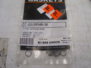 James JGI-26348-36, Oil Pump Shaft C-Clip, Repl. Harley-Davidson # 26348-36!# - Picture 1 of 11