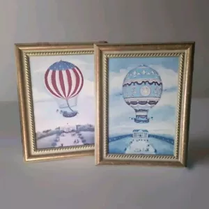 LARGE Vintage Framed First Flight Over America print Alexandra Churchill frame - Picture 1 of 12
