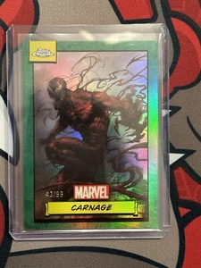 2024 Topps Chrome Marvel CARNAGE GREEN 43/99 - Picture 1 of 3