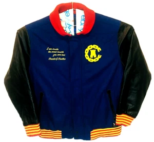 XL Varsity Letterman Crooks and Castles Outerwear 2002 Full Zip Jacket Blue - Picture 1 of 3