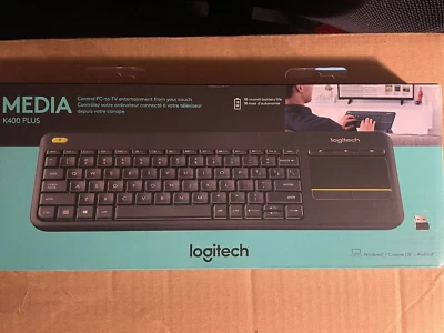 Logitech Media K400 Plus Wireless Keyboard  - Black With Built In Touchpad  - Image 1 of 4