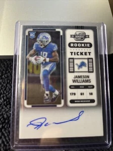 2022 Contenders Optic - Jameson Williams - Rookie Ticket Auto - Lions #124 - Picture 1 of 4
