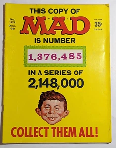 Vintage MAD Magazine December 1968 No 123 Collect Them All - Picture 1 of 5