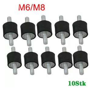 10x Gummipuffer M6/M8 Schwingungsdämpfer Silentblock Gummi-Metall-Puffer Set DE - Bild 1 von 9