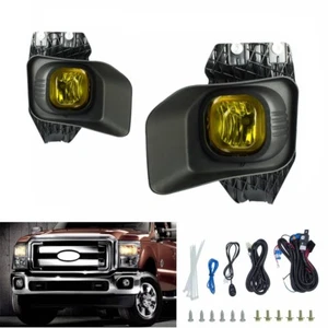 Yellow Driving Fog Lights Kit for Ford Super Duty F250 F350 F450 XLT 2011-2015 - Picture 1 of 5