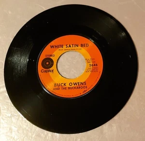 Buck Owens White Satin Bed/Big In Vegas by Capitol Records 45rpm 7" Vinyl - Picture 1 of 2