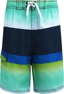 Kanu Surf Boys Echo Quick Dry UPF 50+ Beach Swim Trunks Waterfront Navy/Green 3T - Picture 1 of 5
