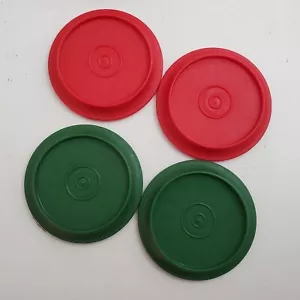 4 - Coperchi tazza tazza caffè vintage Tupperware #1313 1313-8 1313-7 rosso verde USA - Foto 1 di 4